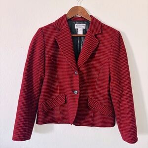 Pendleton Women's Checkered‎ Red Blazer Jacket